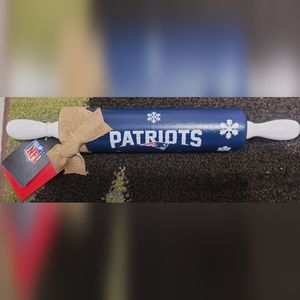 Wooden new england patriots rolling pin